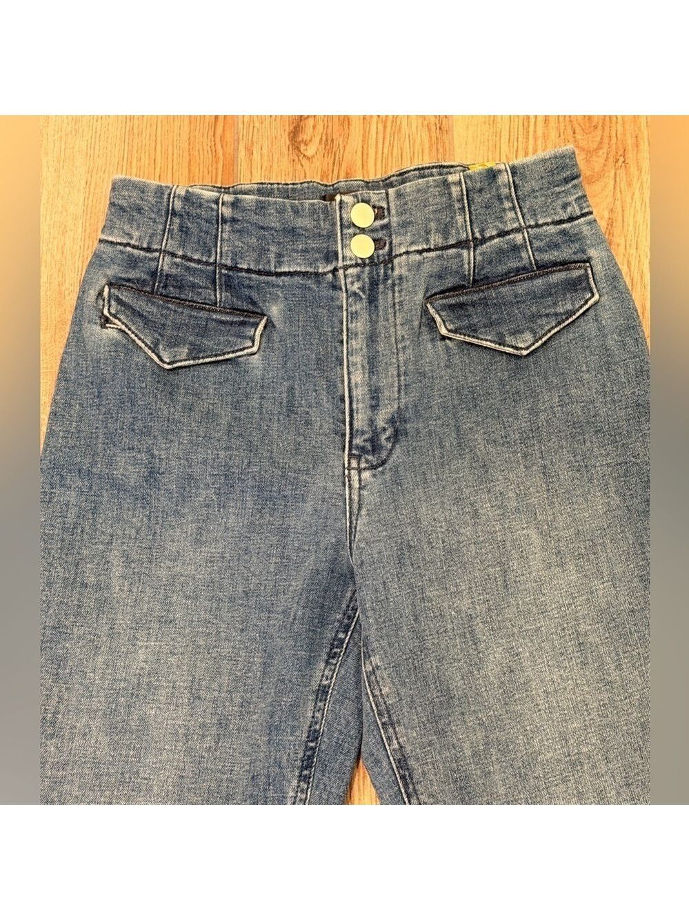 Anthropologie Maeve Bombshell Slim Straight Denim Jeans Size 27 - Picture 5 of 14
